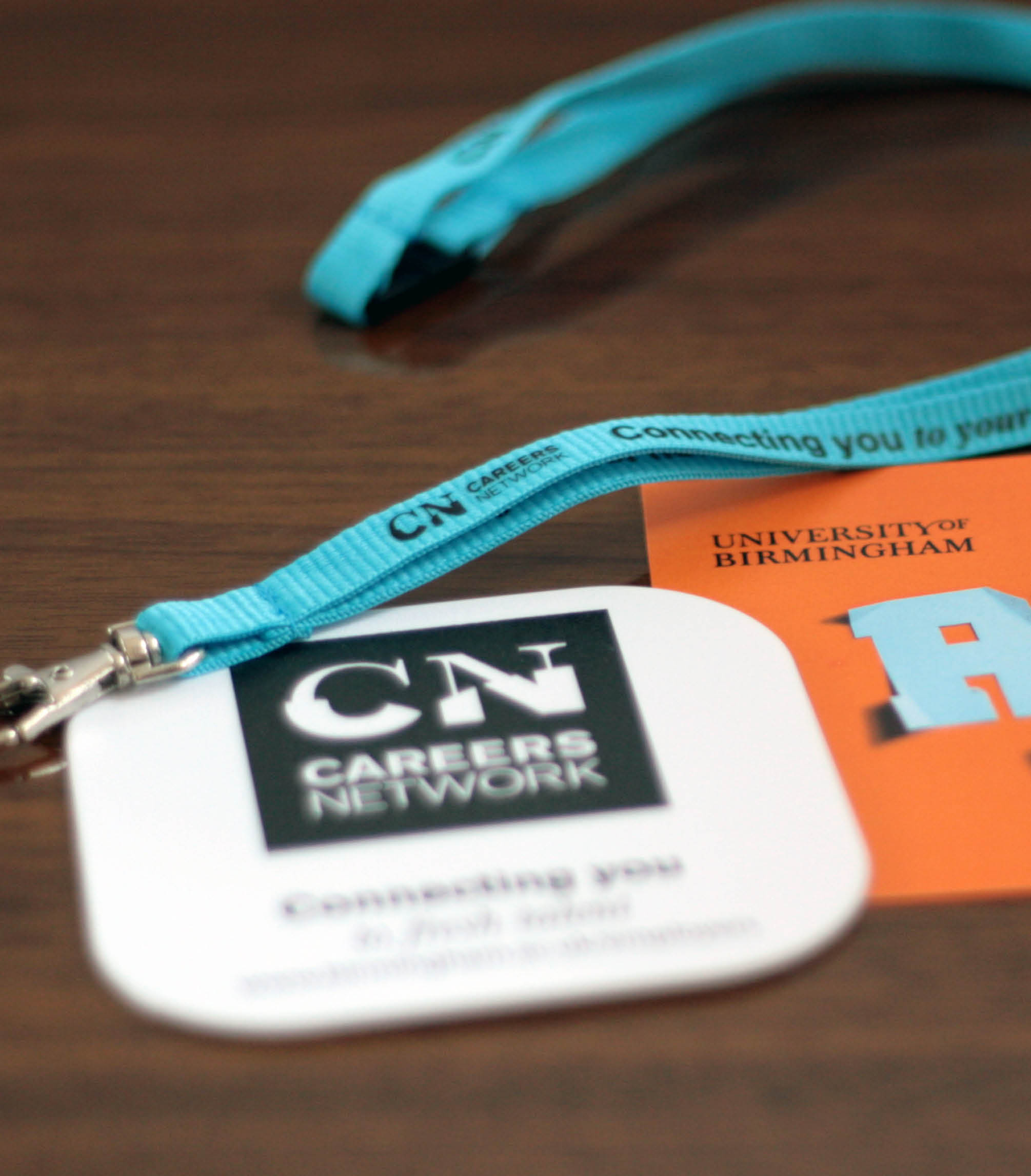 University of Birmingham Careers Network brand shown on marketing collateral