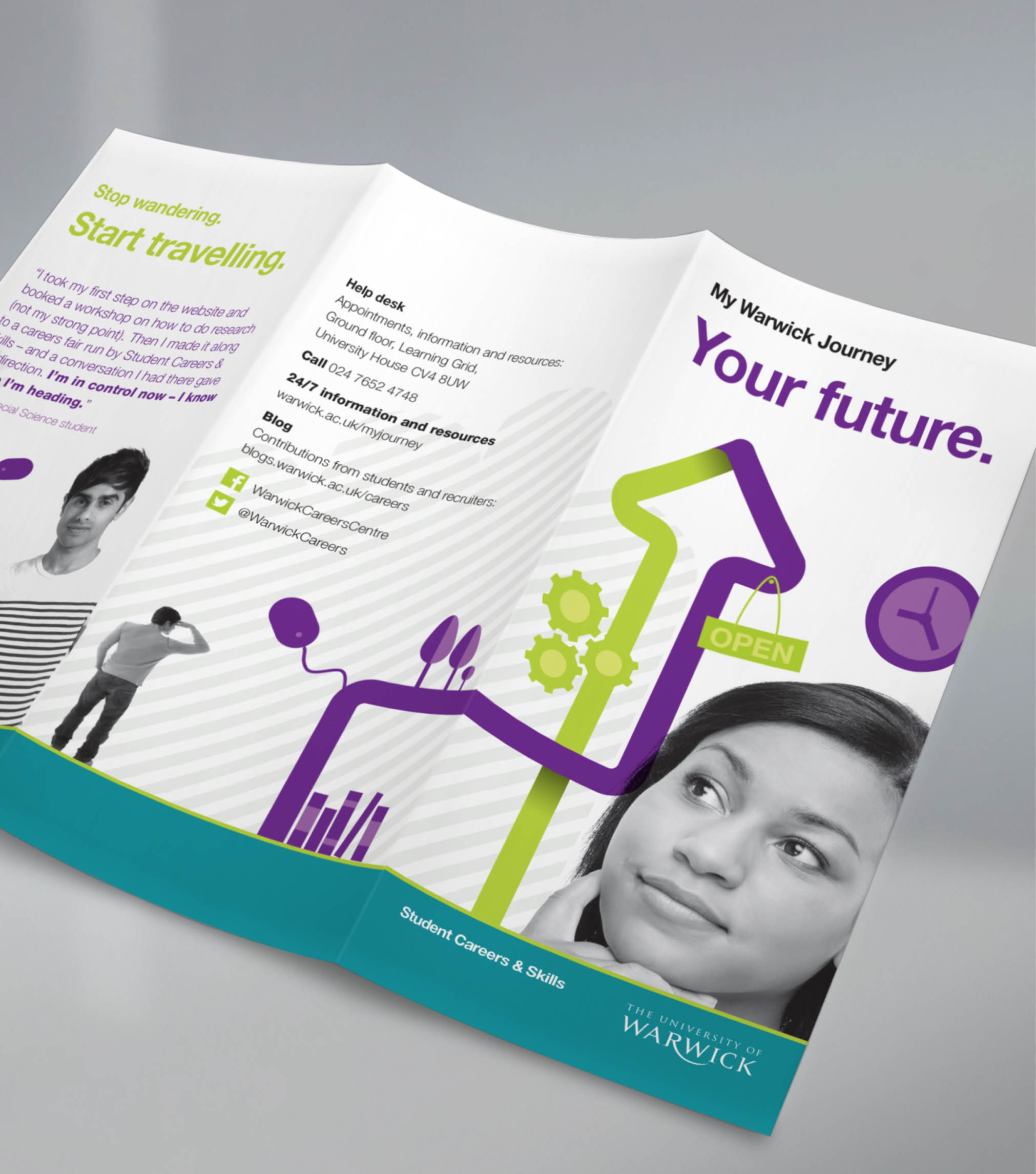 University of Warwick brand collateral for 'My Warwick Journey'