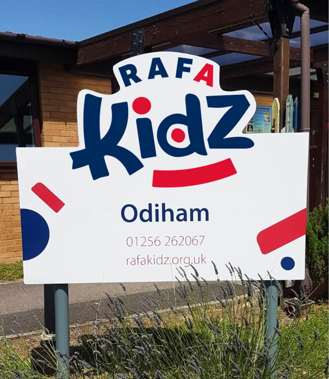RAFA Kidz signage at RAF Odiham