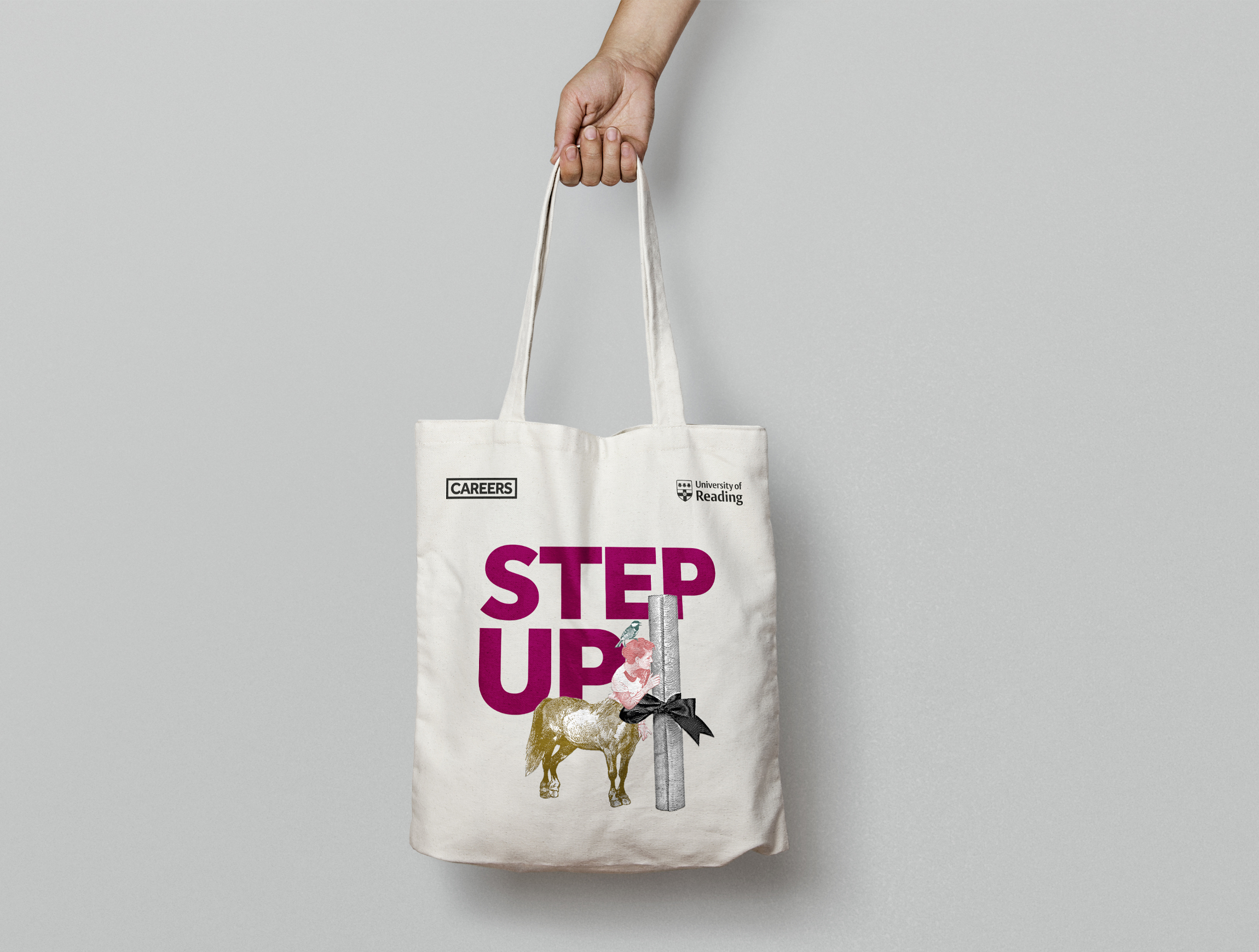 University of Reading Careers shown on tote bag