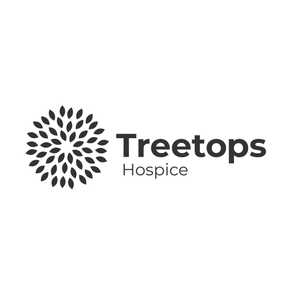 Treetops Hospice logo in grey