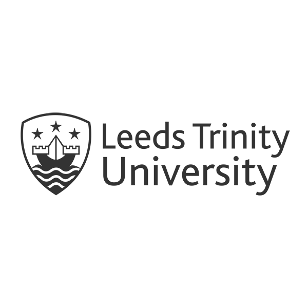 Leeds Trinity University crest in grey