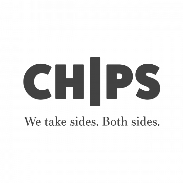 CHIPS charity logo design (grey) by IE Brand