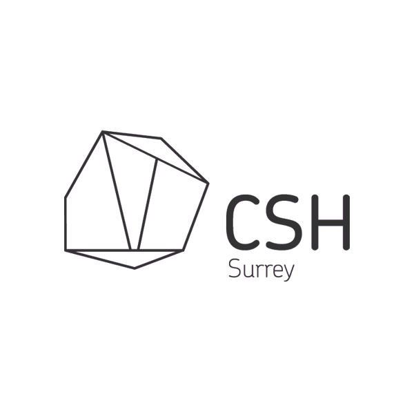 CSH Surrey logo (grey) created by IE Brand
