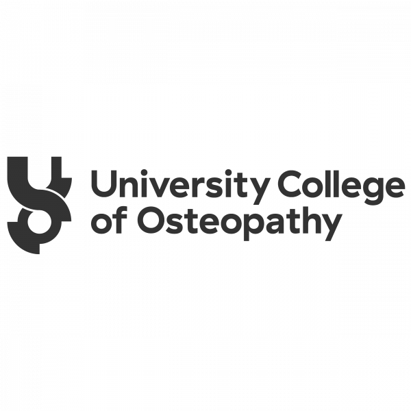 University College of Osteopathy logo in grey, designed by IE Brand