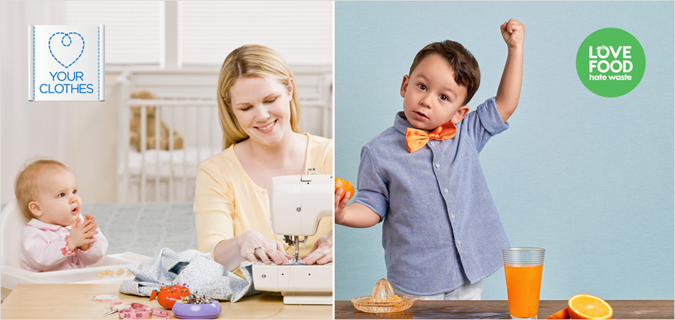 WRAP Love Food Hate Waste and Love Your Clothes brand