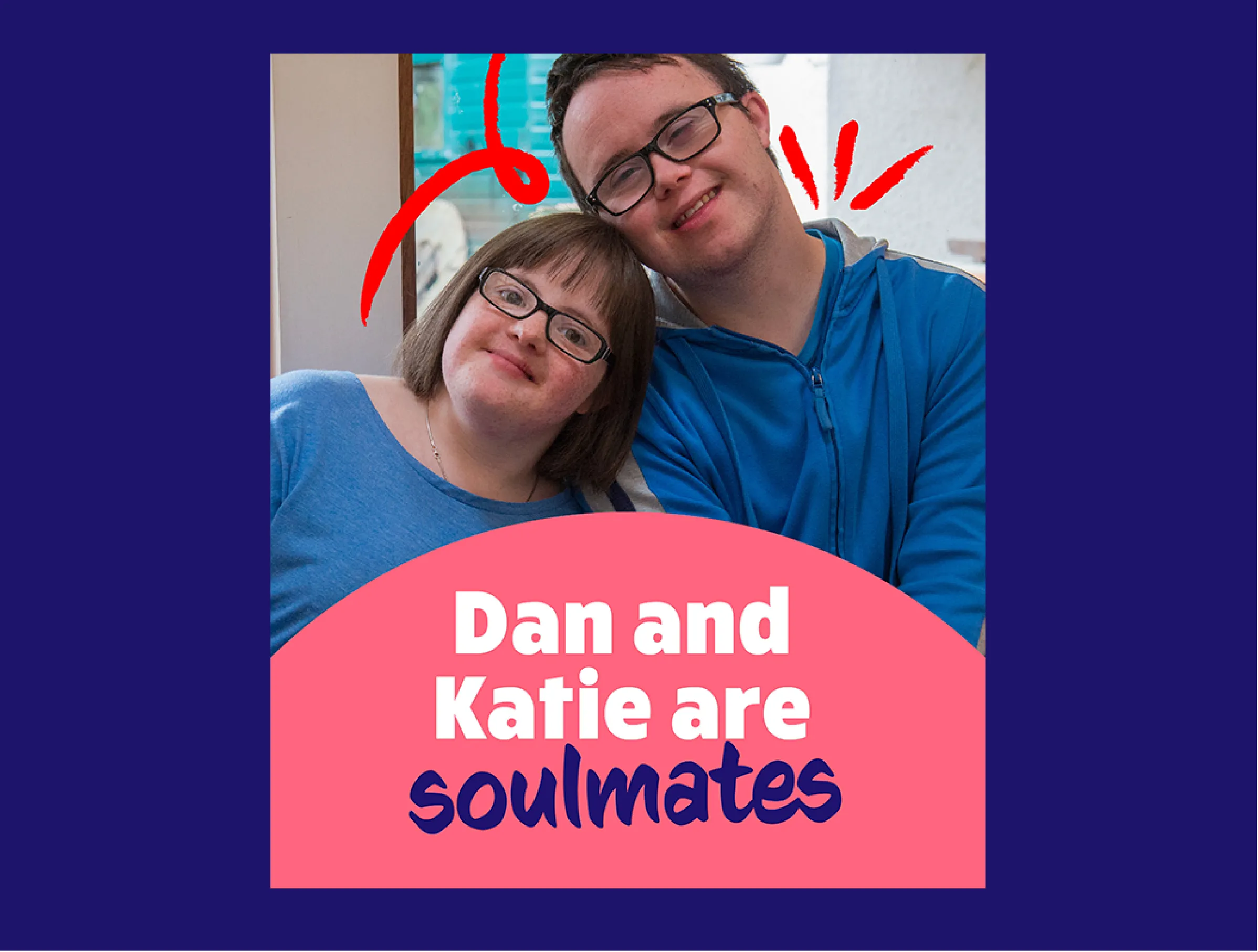L'arche poster saying 'Dan and Katie are soulmates'