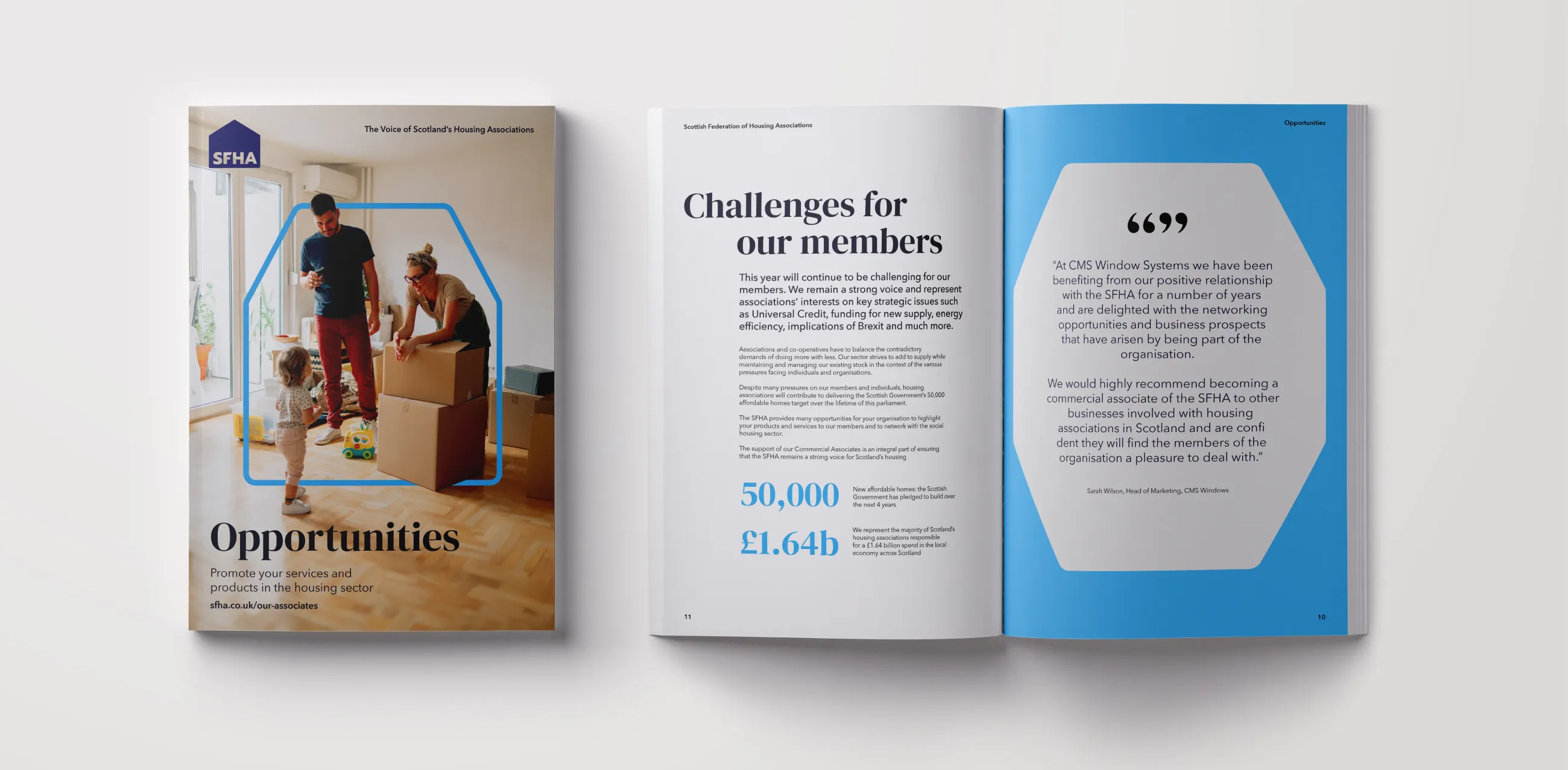 SFHA branding, brochure design